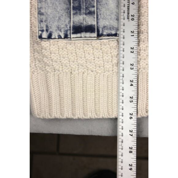 Blank NYC Mixed Media Shacket Womens M Denim Wool Jacket NWT Oversized - Picture 11 of 13